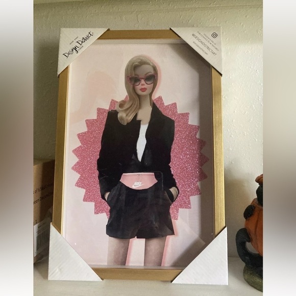 Design District Nike Barbie Framed Designer Wall Art New Rare - Picture 5 of 6